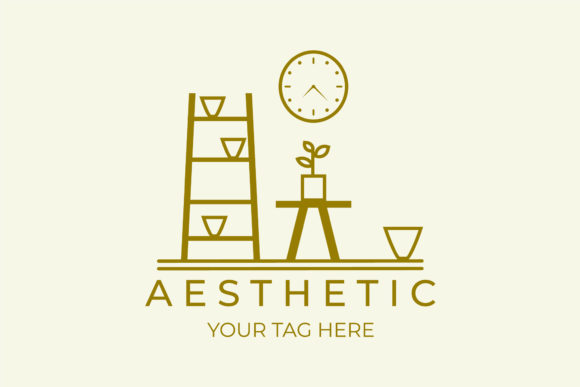 Aesthetic Furniture Logo Illustration Vector: A Graphics Freebie for Content Creators