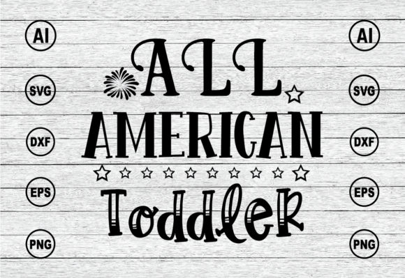 All American Toddler Design: A Versatile Graphic for Crafts & Creations