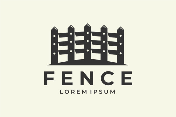 Fence Logo Line Art Illustration Vector: A Versatile Graphic Design Freebie