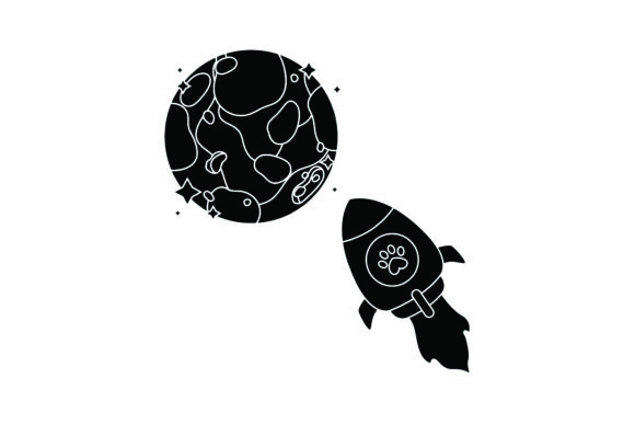 Flat Icon Space Rocket Black Filled: A Modern Design Freebie for Branding