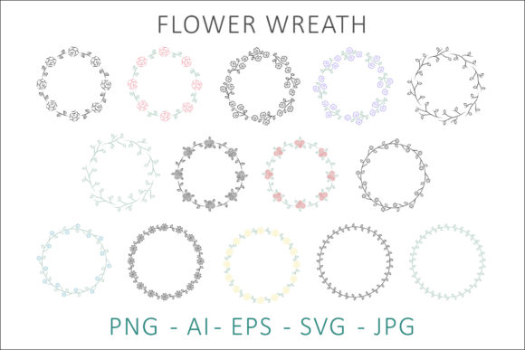 Flower Wreath Bundle: A Versatile Graphic Design Freebie for Content Creators