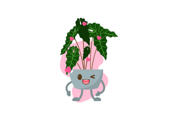 Kawaii Valentine Plant Cute Design: A Freebie Graphic for Handmade Lovers