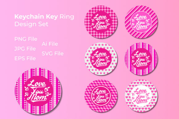 Mother’s Day Monogram Keychain Bundle: A Graphic Design Asset for Crafts & Branding