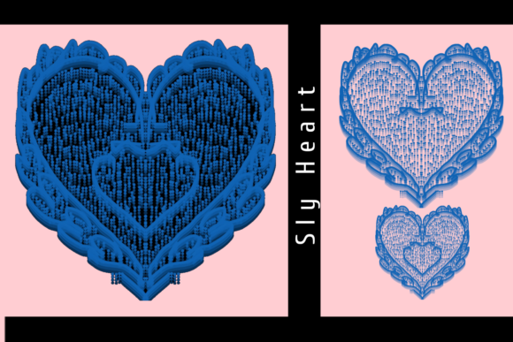 Sly Heart: A Graphic Design Asset for Creative Crafts and Branding