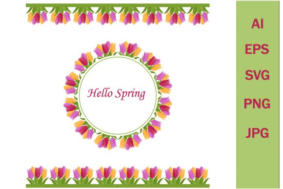 Spring Round Flower Frame Made of Tulips Review