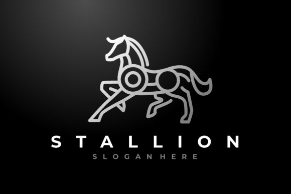 Stallion Horse Monoline Outline Logo: A Designer's Practical Take