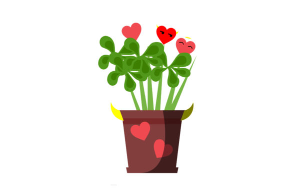 Valentine Cute Plant Kawaii: A Graphics Freebie for Heartfelt Branding