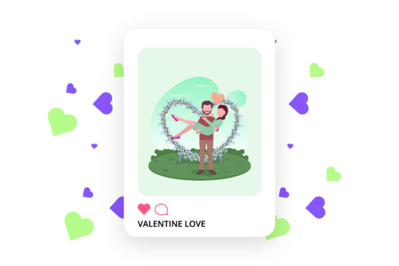 Valentine Photocard Balloon Couple: A Versatile Graphic Design Freebie