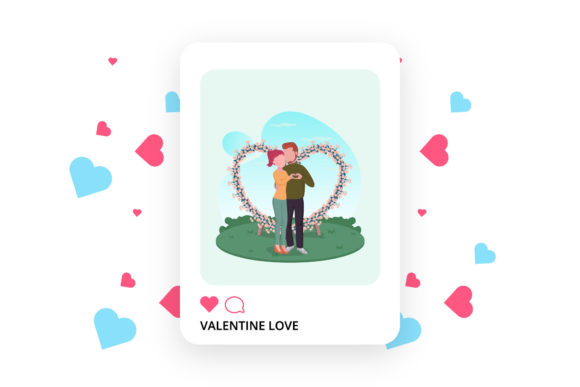 Valentine Photocard Love Couple: A Graphic Design Freebie for Romantic Branding