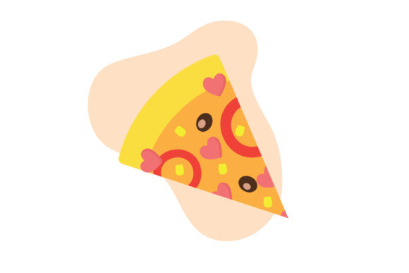 Valentine Pizza Icon: A Versatile Graphic Design Asset for Branding and Marketing