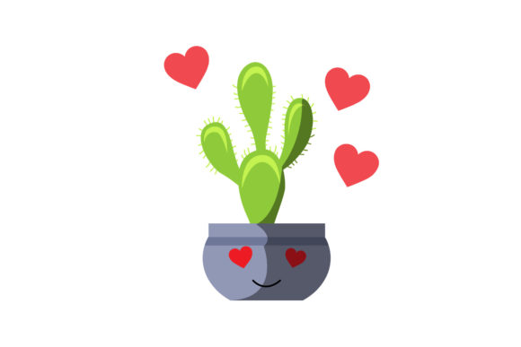 Valentine Romance Cactus Vector: A Versatile Freebie for Handmade Businesses